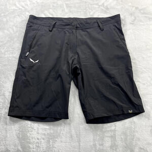 Salewa Talvena Durastretch Shorts Women's Large 10" Inseam Black Outdoor Hiking